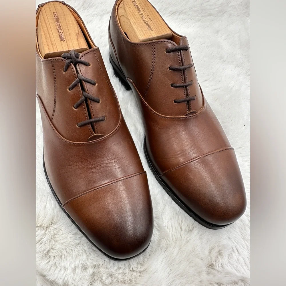 Wolf & Shepherd Cap Toe Maple‎ brown Oxford Shoes Men’s Size 8